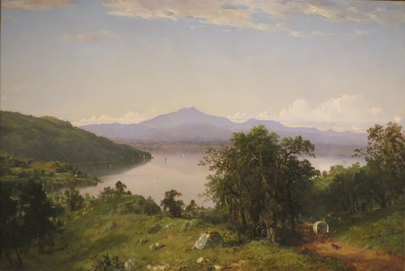 Länsirannan kamelinkarva Champlain-järven rannalta - John Frederick Kensett