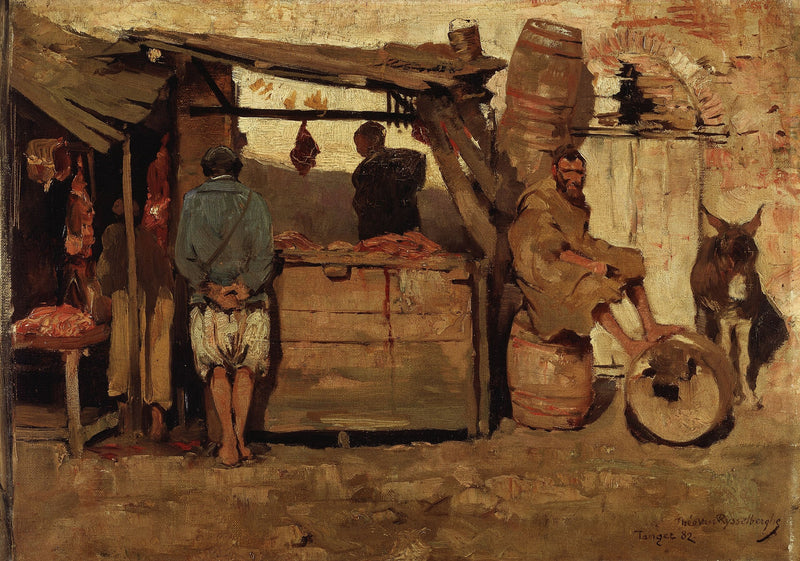 Marokkon lihakauppa - Théodore van Rysselberghe