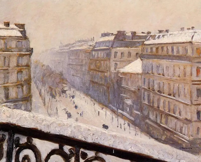 Boulevard Haussmann, lumiefekti - Gustave Caillebotte