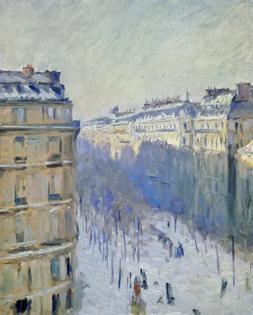 Boulevard Haussmann, lumiefekti - Gustave Caillebotte
