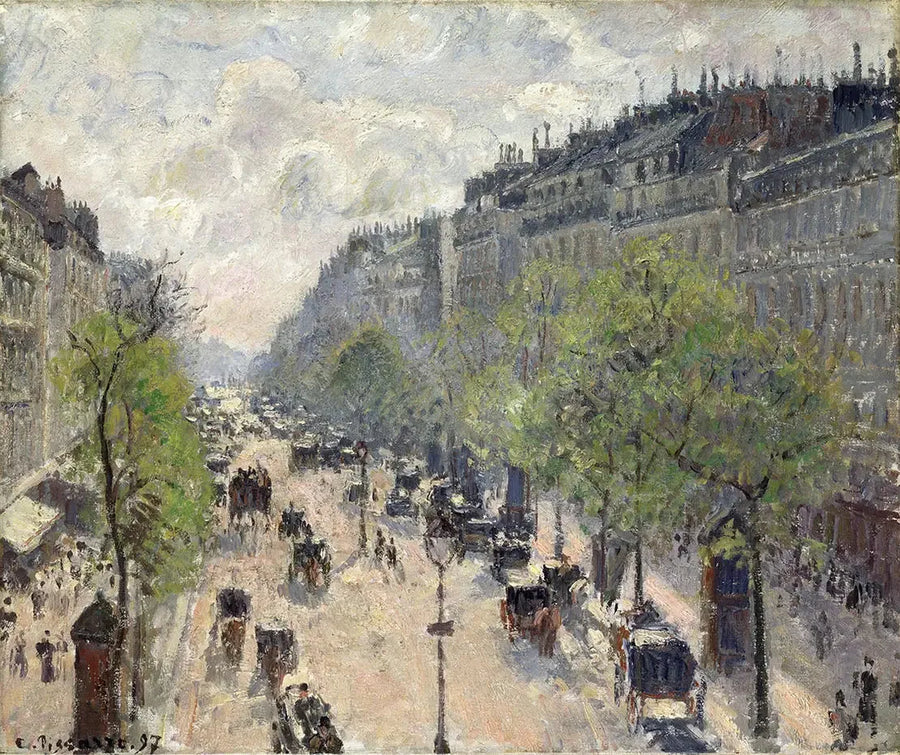 Boulevard Montmartre, Kevät - Camille Pissarro