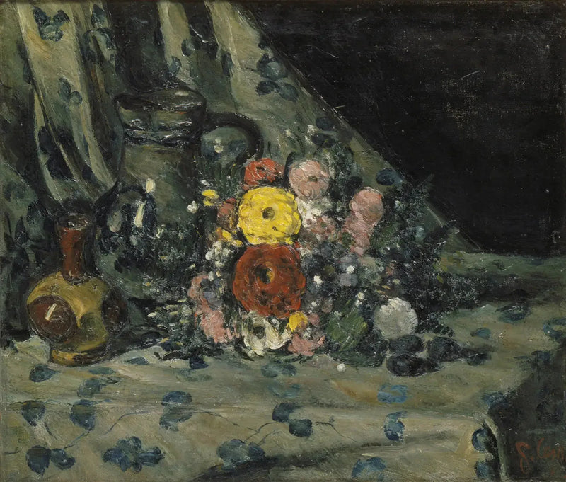 Keltainen daaljakimppu - Paul Cézanne