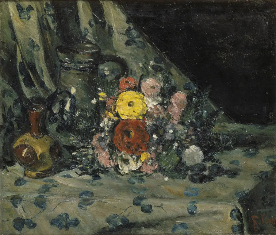 Keltainen daaljakimppu - Paul Cézanne