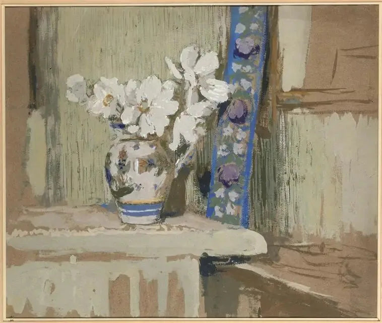 Valkoisten anemoneiden kimppu - Édouard Vuillard