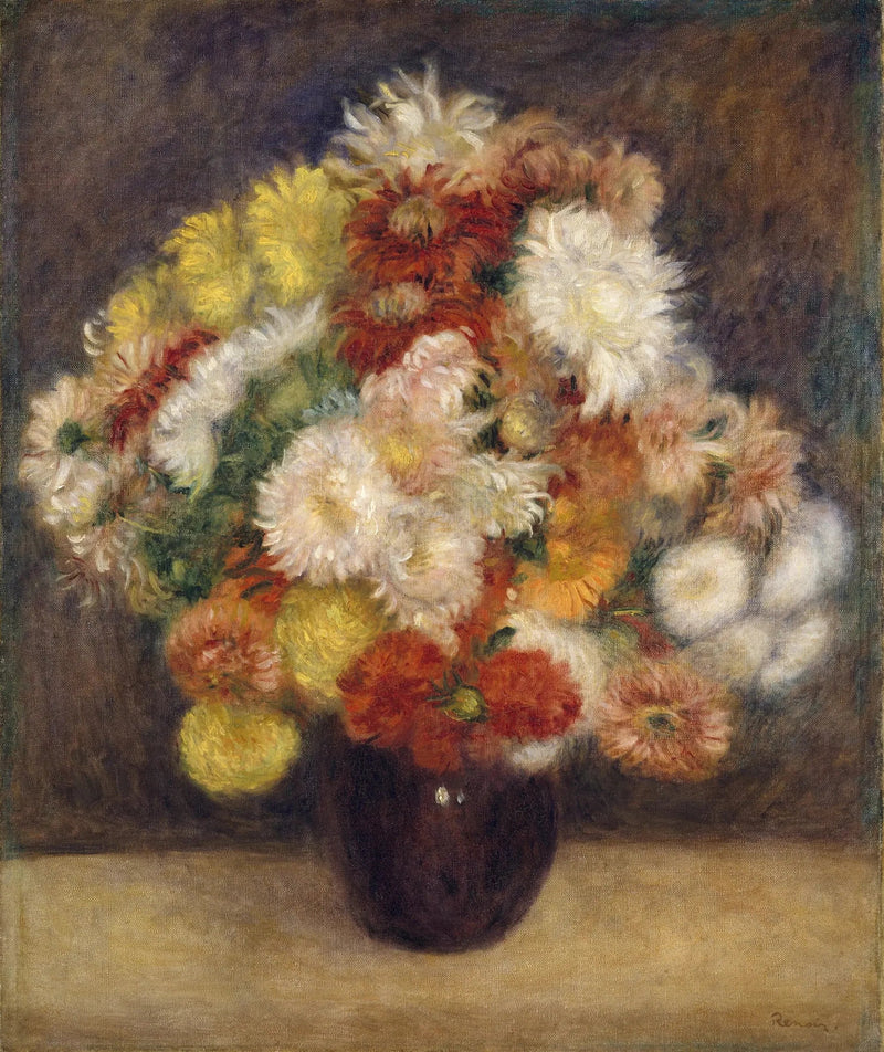 Krysanteemikimppu - Pierre-Auguste Renoir