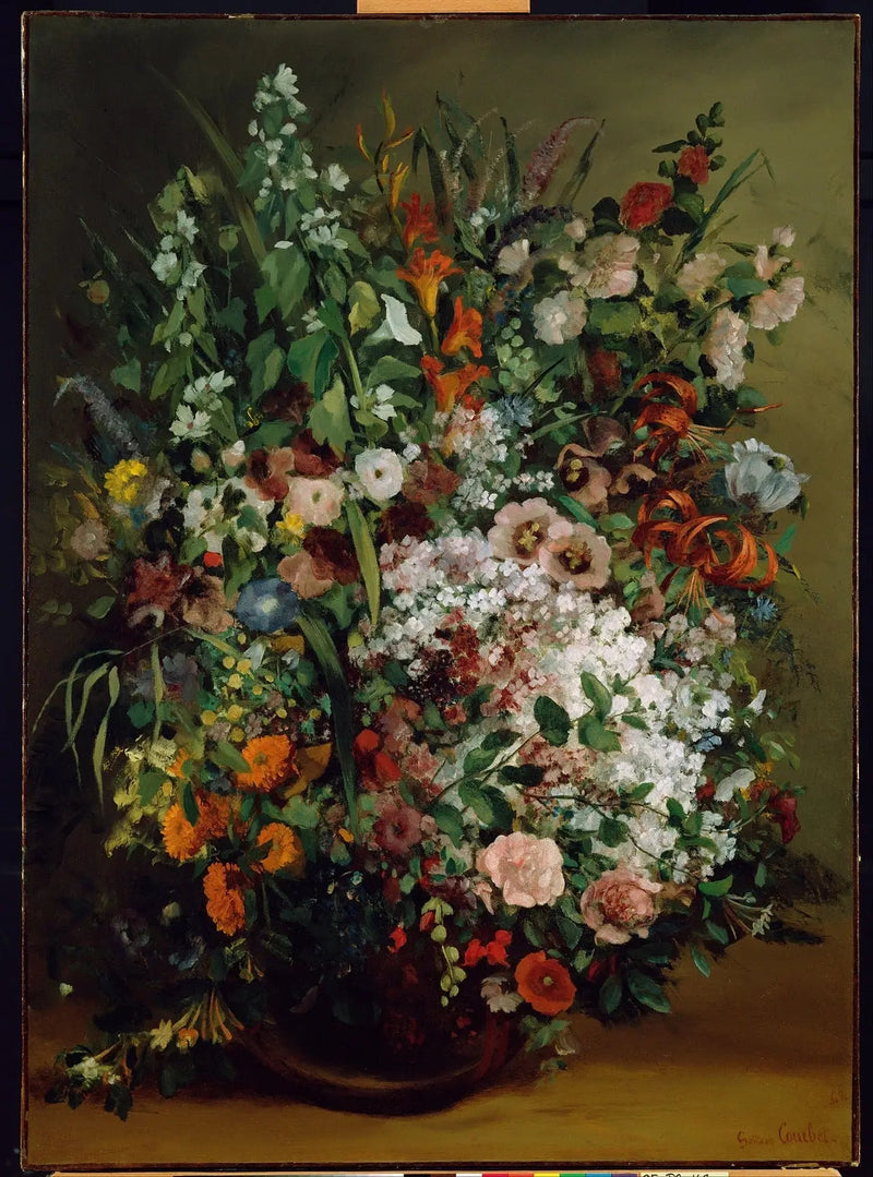 Kukkakimppu maljakossa - Gustave Courbet