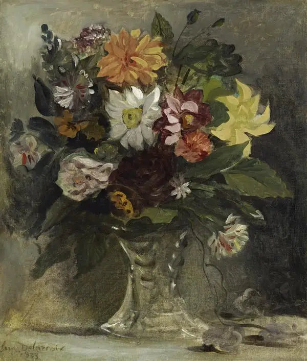 Kukka-asetelma - Eugène Delacroix