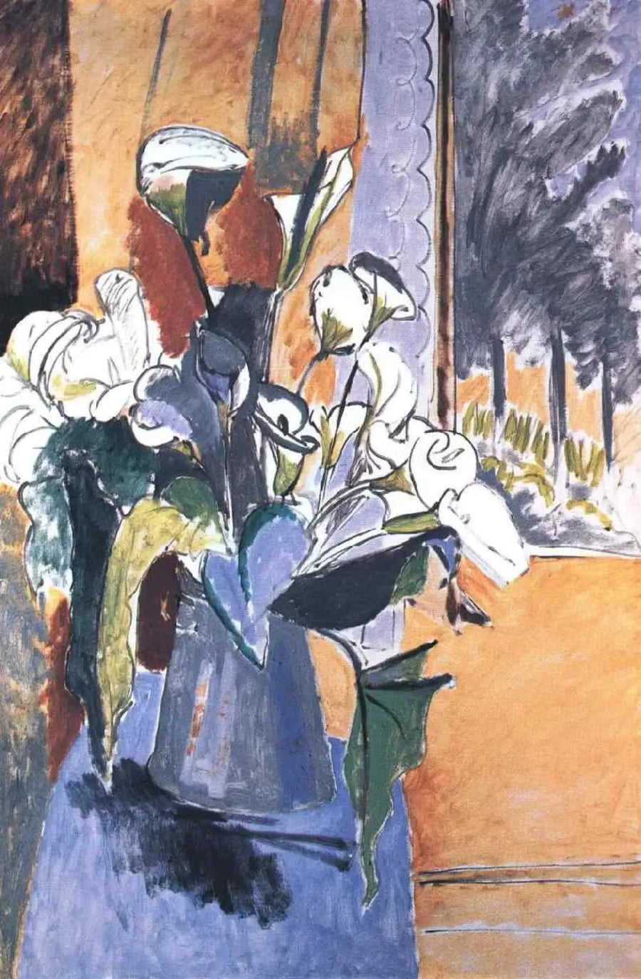 Kukka-asetelma verannalla - Henri Matisse