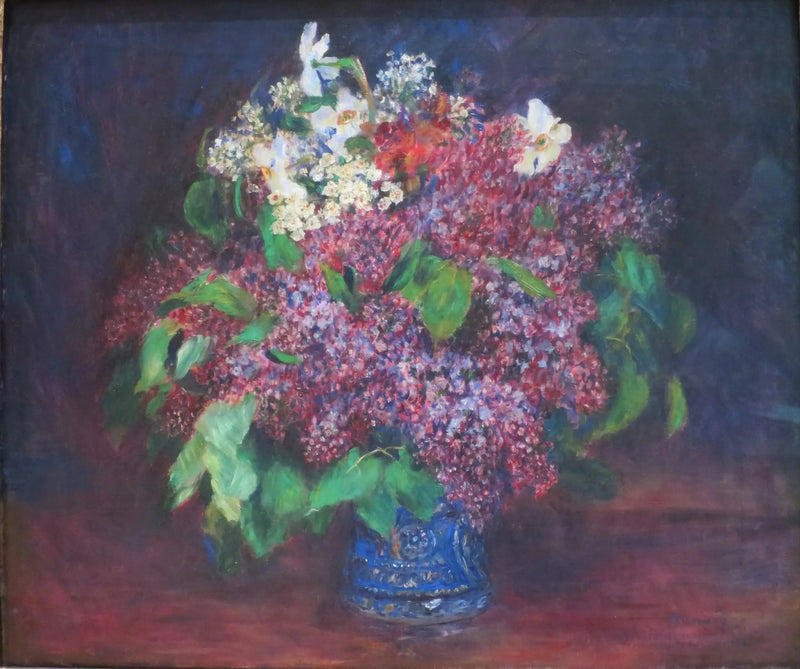 Syreeni- ja liljakimppu - Pierre-Auguste Renoir