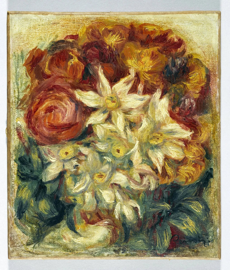 Narsissien ja ruusujen kimppu - Pierre-Auguste Renoir