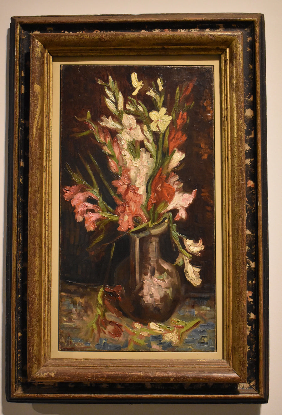 Erilaisista väreistä koostuva gladiolien kimppu - Vincent van Gogh