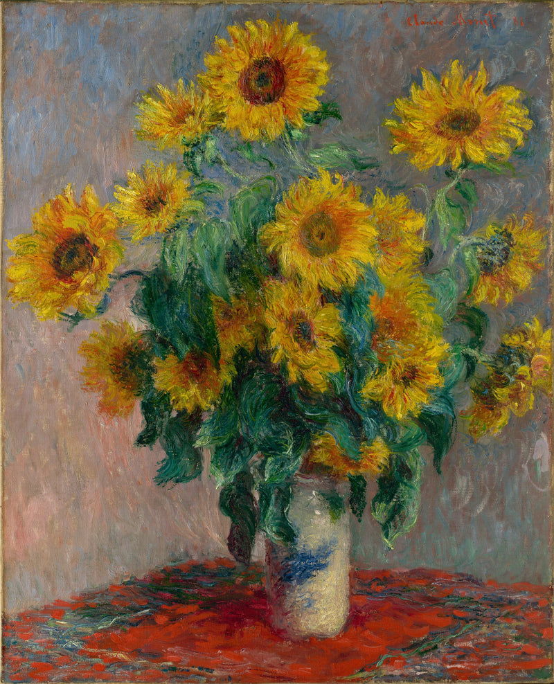 Auringonkukkien kukkakimppu W628 - Claude Monet