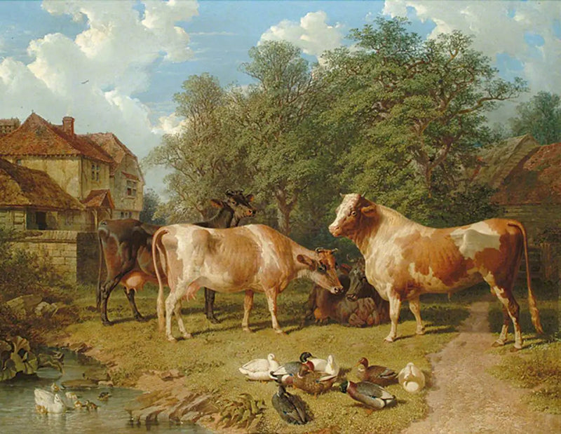 Naudat ja ankka - John Frederick Herring, Sr.