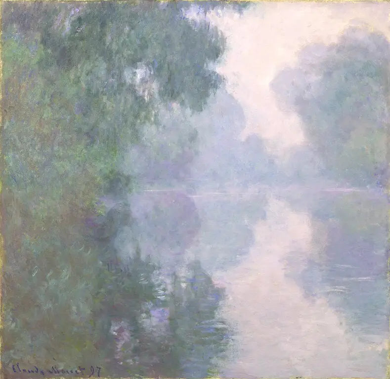 Seinen joki Givernyssä, aamun usvat - Claude Monet