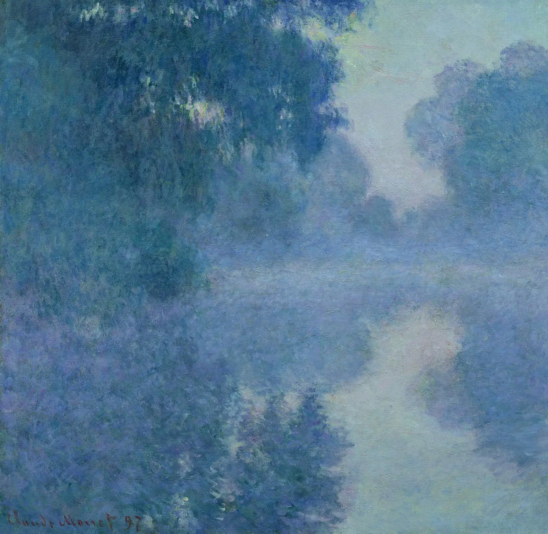 Seinen joki lähellä Givernyä, nouseva aurinko - Claude Monet