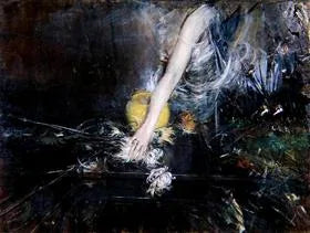 Pystysuora kuva kukkavaseineen - Giovanni Boldini