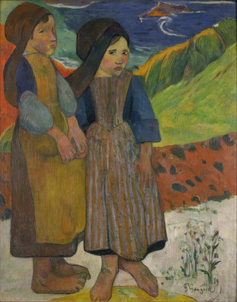 Bretonilaisia meren äärellä - Paul Gauguin