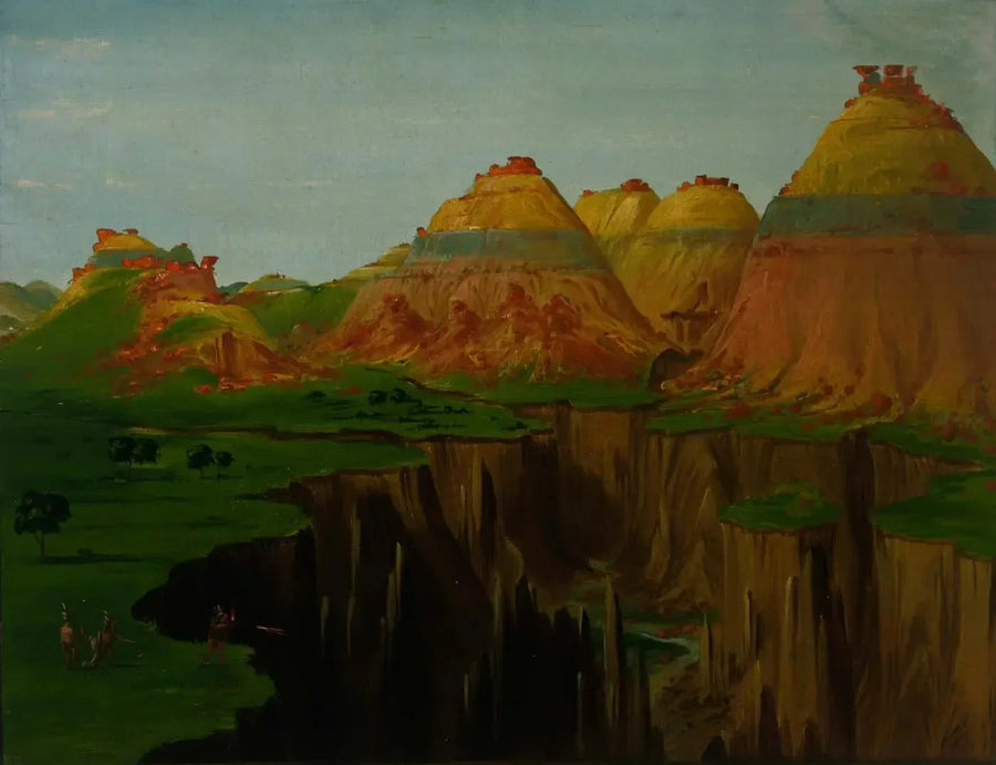 "Brick Kilns", Savea Bluffs, 1 900 mailin päässä Saint-Louisista - George Catlin