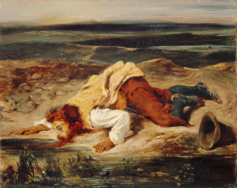 Haavoittunut rosvot - Eugène Delacroix