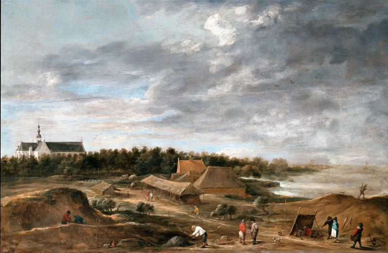 Hemiksemin lähellä sijaitsevat tiilitehtaat - David Teniers nuorempi