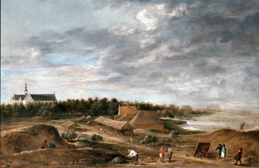 Hemiksemin lähellä sijaitsevat tiilitehtaat - David Teniers nuorempi