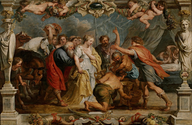 Briséis luovutettu Achilleelle Nestorin toimesta - Peter Paul Rubens
