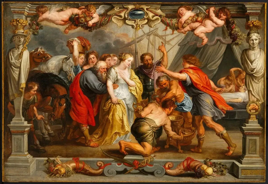 Briséis palannut Achilleeseen - Peter Paul Rubens