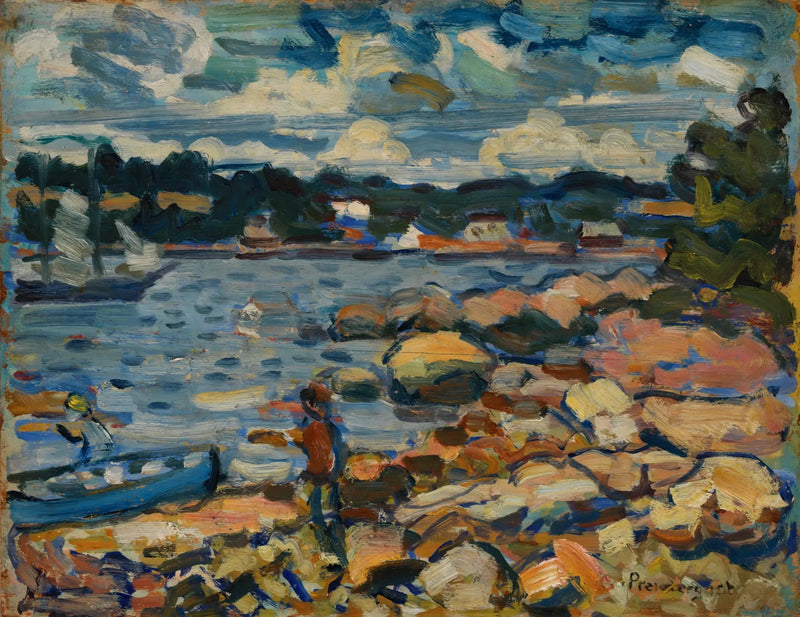 Brooksville, Maine (joki ja kalliot) - Maurice Prendergast
