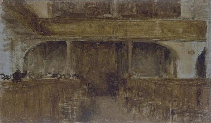 Ruskea ja Kulta: Pienen Luokan Pappi Sainte-Catherinessa, Honfleur - James Abbott McNeill Whistler