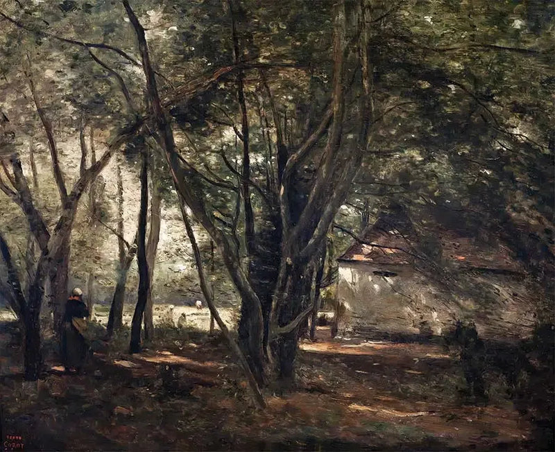 Brunoy, vihreä kehä lähellä farmia - Jean-Baptiste Camille Corot