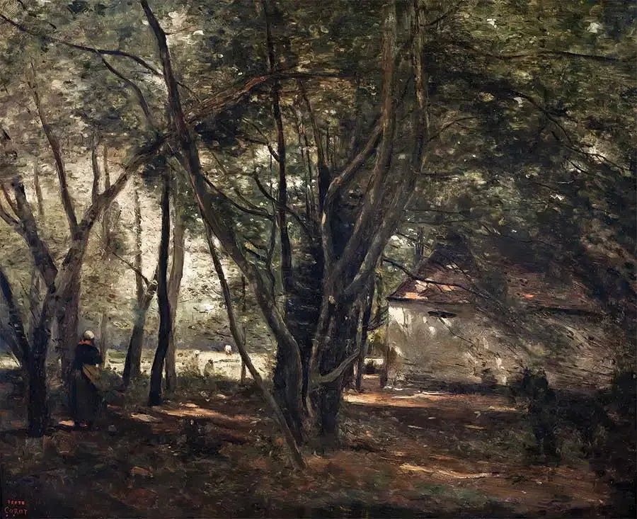 Brunoy, vihreä kehä lähellä farmia - Jean-Baptiste Camille Corot