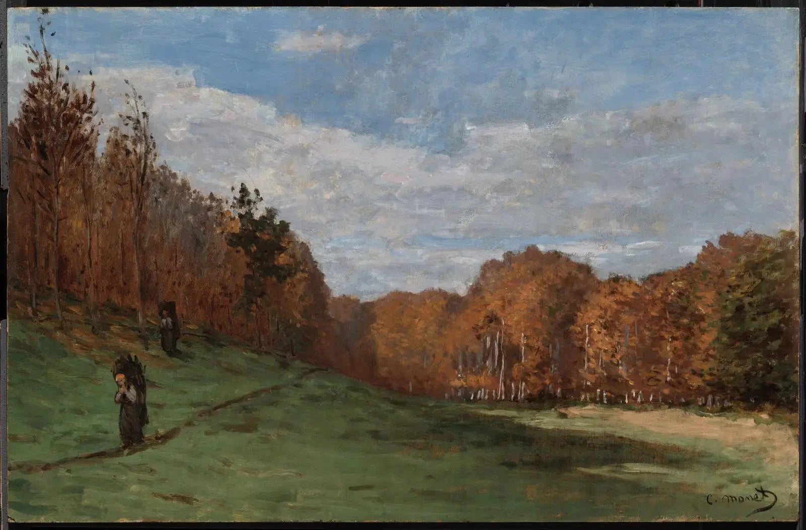 Les Bûcherons au bord de la forêt W18 par Claude Monet, vers 1863, MFA Boston