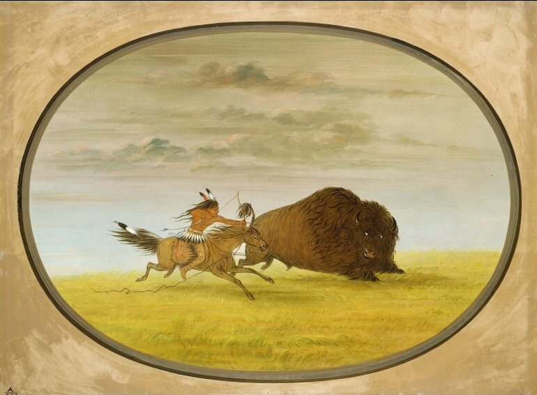 Buffalo Hunt, Chase - George Catlin
