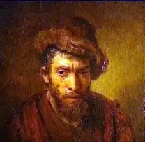 Miehen rintakuva turkislakki päässä - Rembrandt