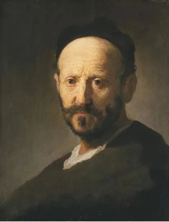 Miehen rintakuva lippalakki päässä - Rembrandt