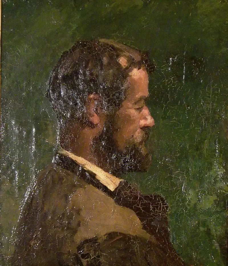 Miehen profiilipää - Gustave Courbet