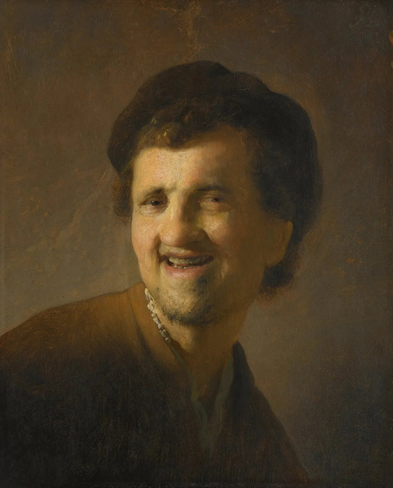Nuoren naisen hymyilevä rintakuva - Rembrandt