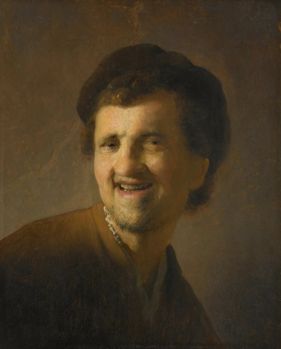 Nuoren naisen hymyilevä rintakuva - Rembrandt