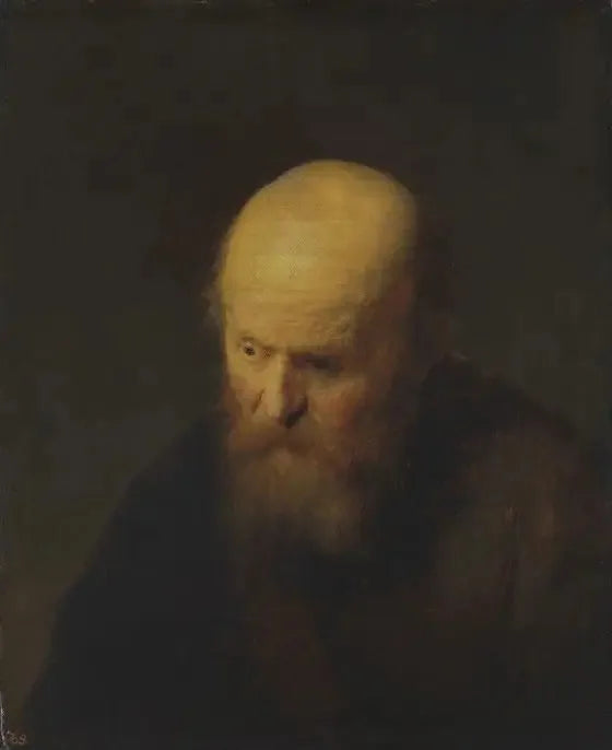 Vanhan kaljun miehen rintakuva - Rembrandt