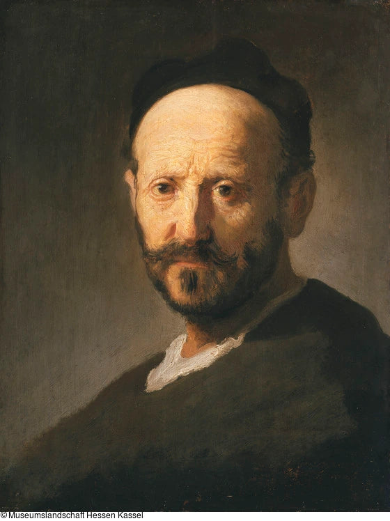Miehen rintakuva lippalakki päässä - Rembrandt