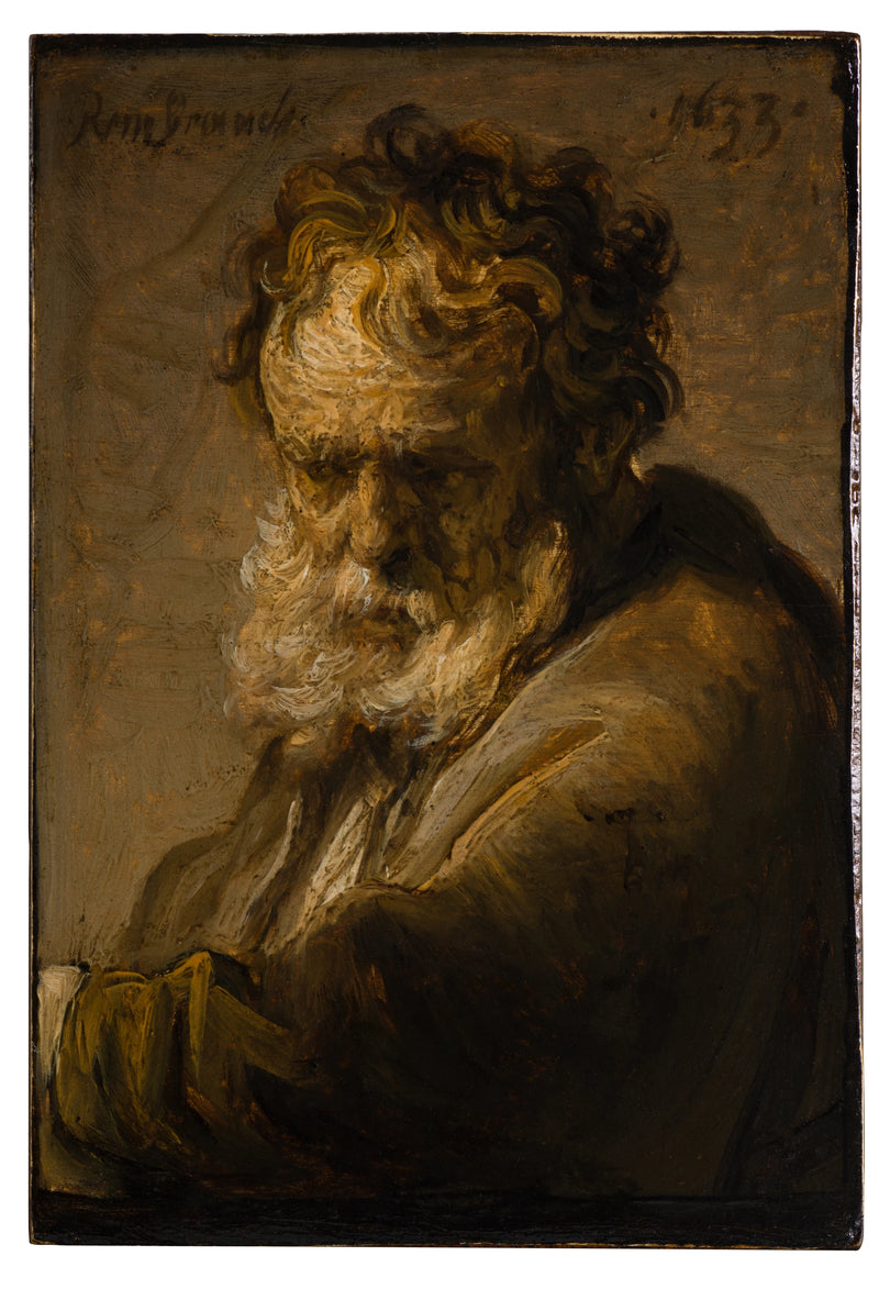 Vanhan partaisen miehen rintakuva - Rembrandt