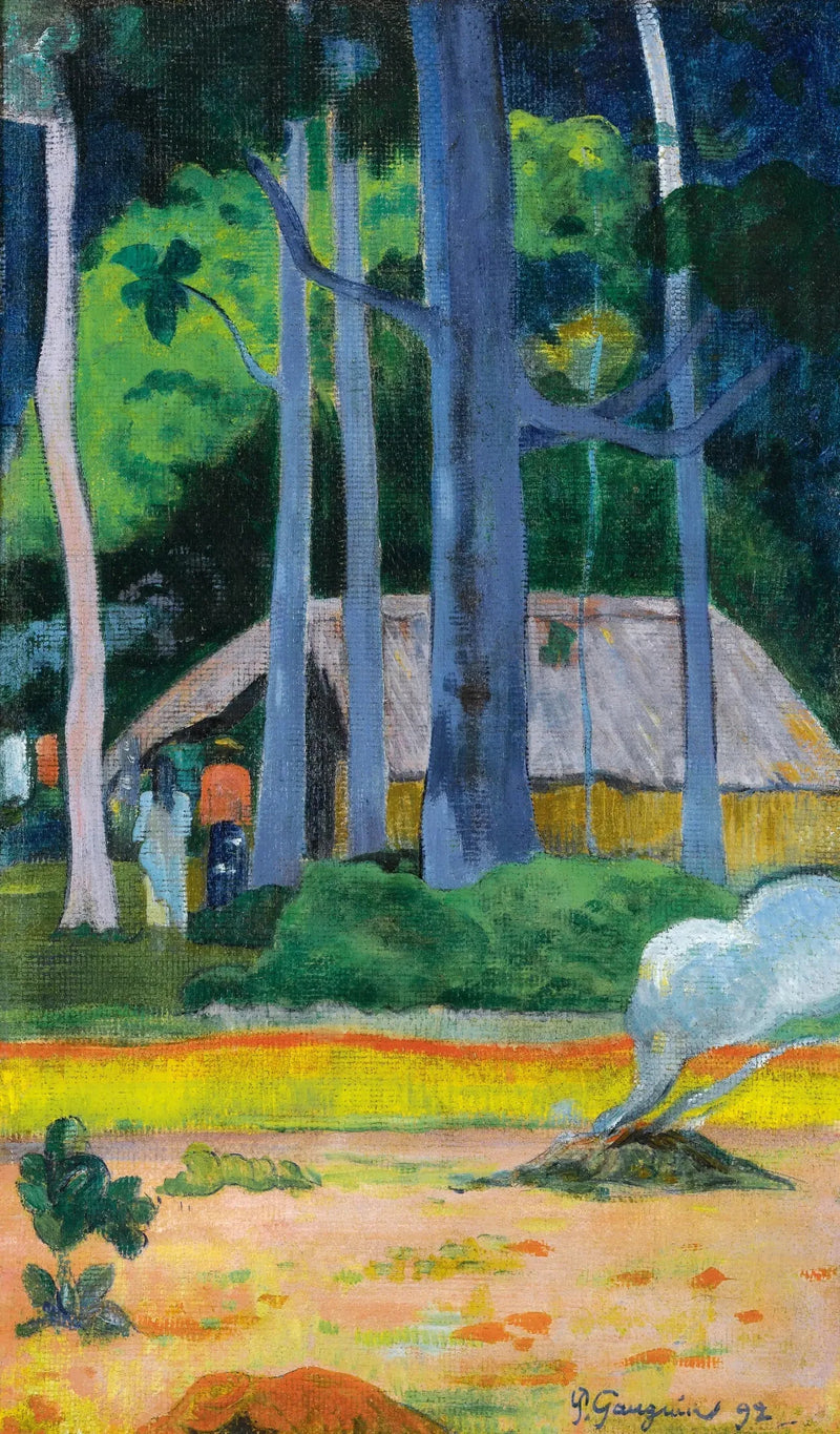 Puutalon alla - Paul Gauguin