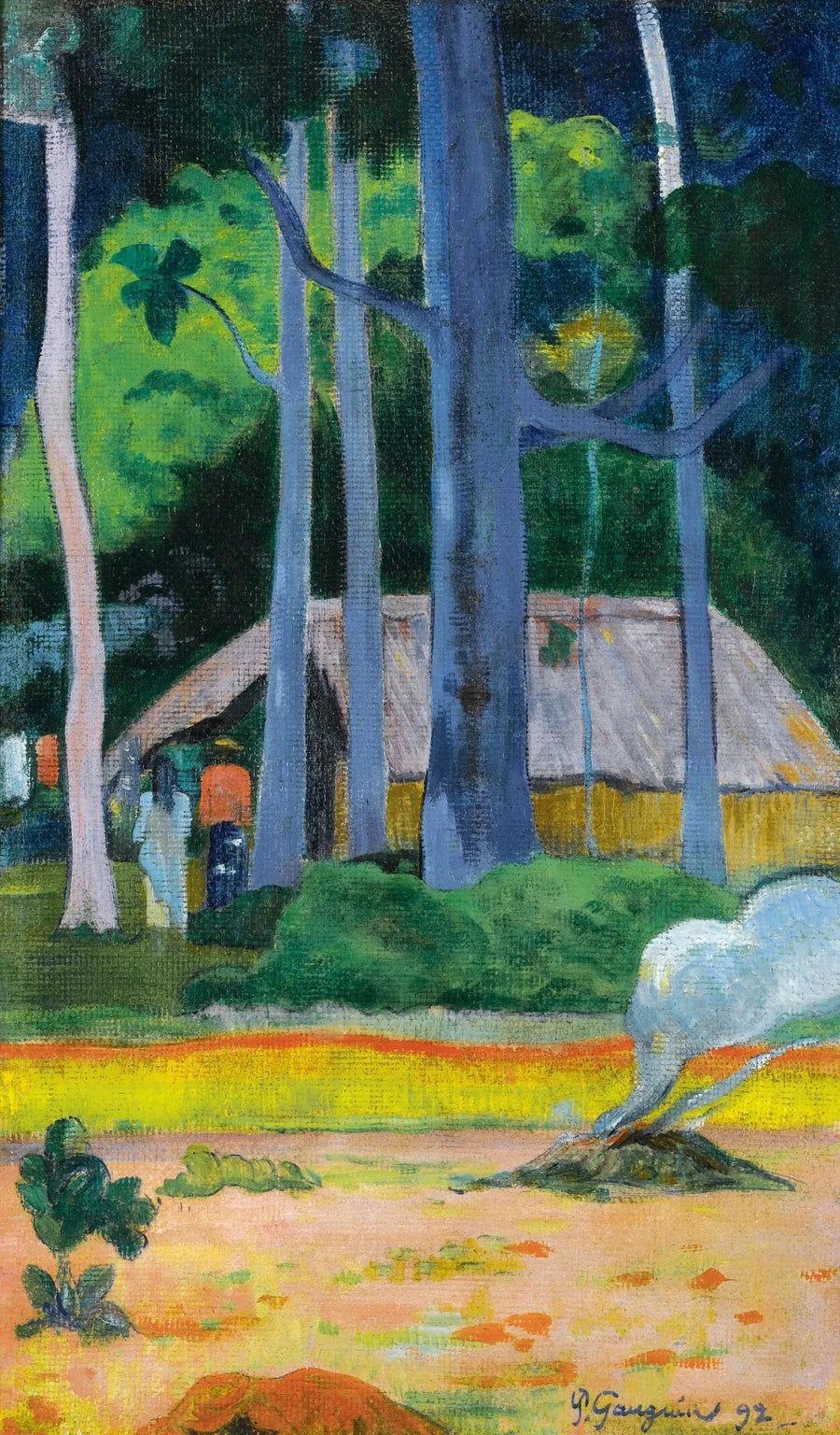 Puutalon alla - Paul Gauguin