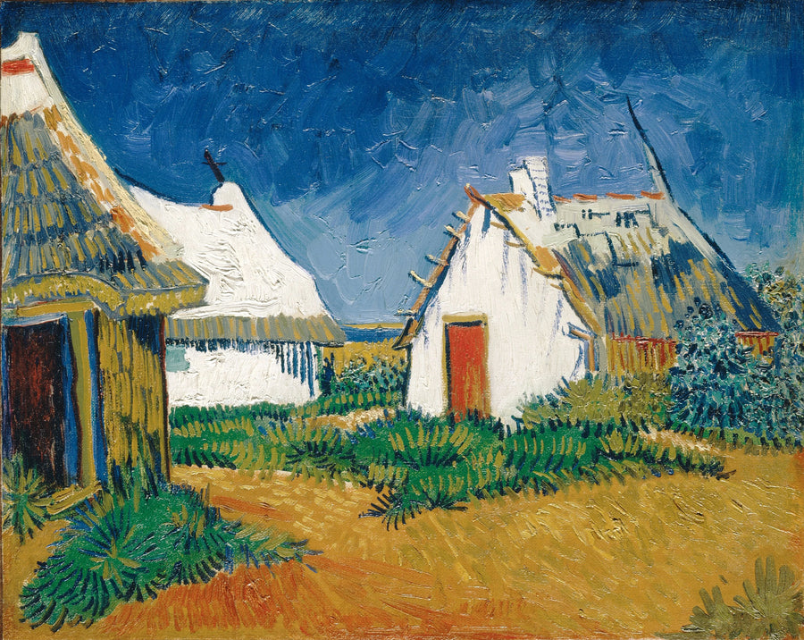 Valkoiset mökit Saintes-Maries'ssa - Vincent van Gogh