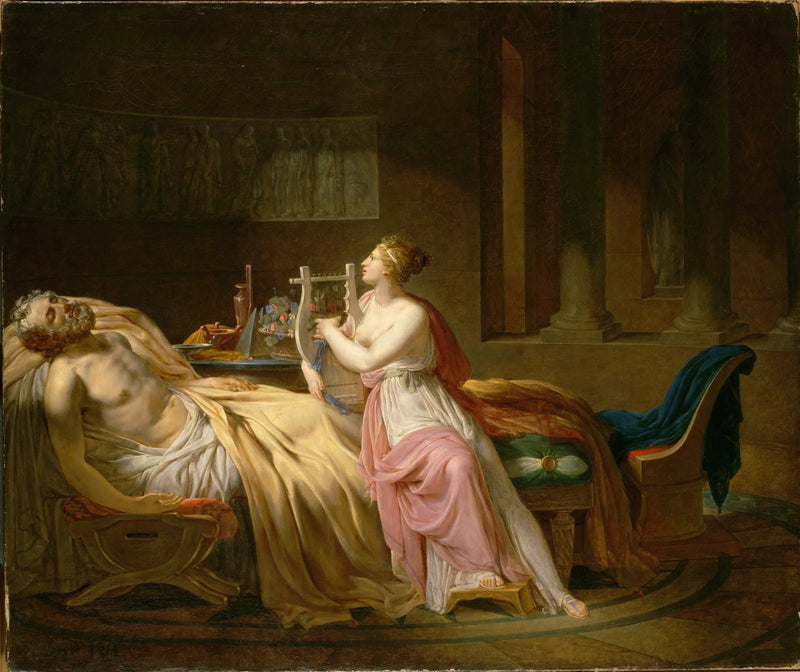 Calliope itkee Homerosta - Jacques-Louis David