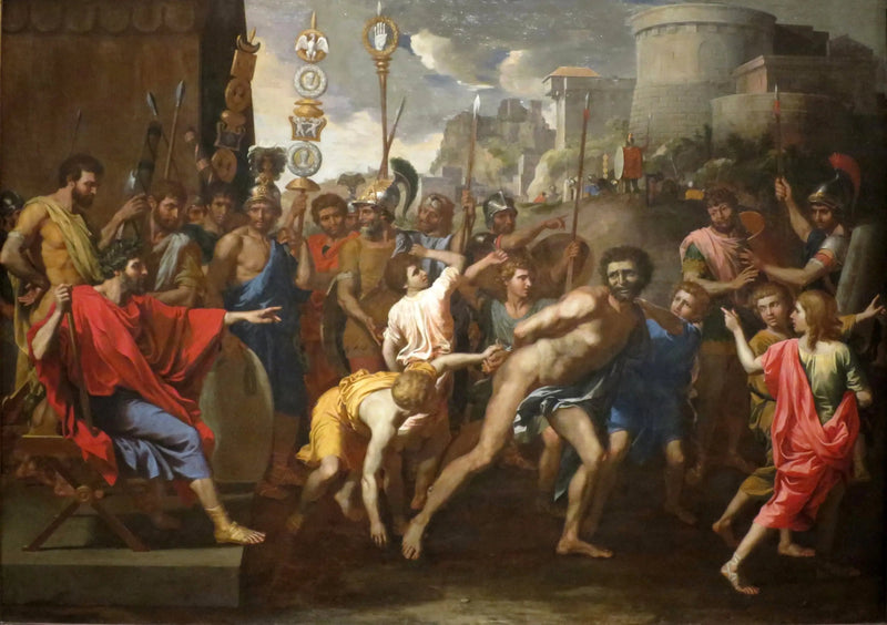 Camille ja koulunopettaja Faliériesissä - Nicolas Poussin