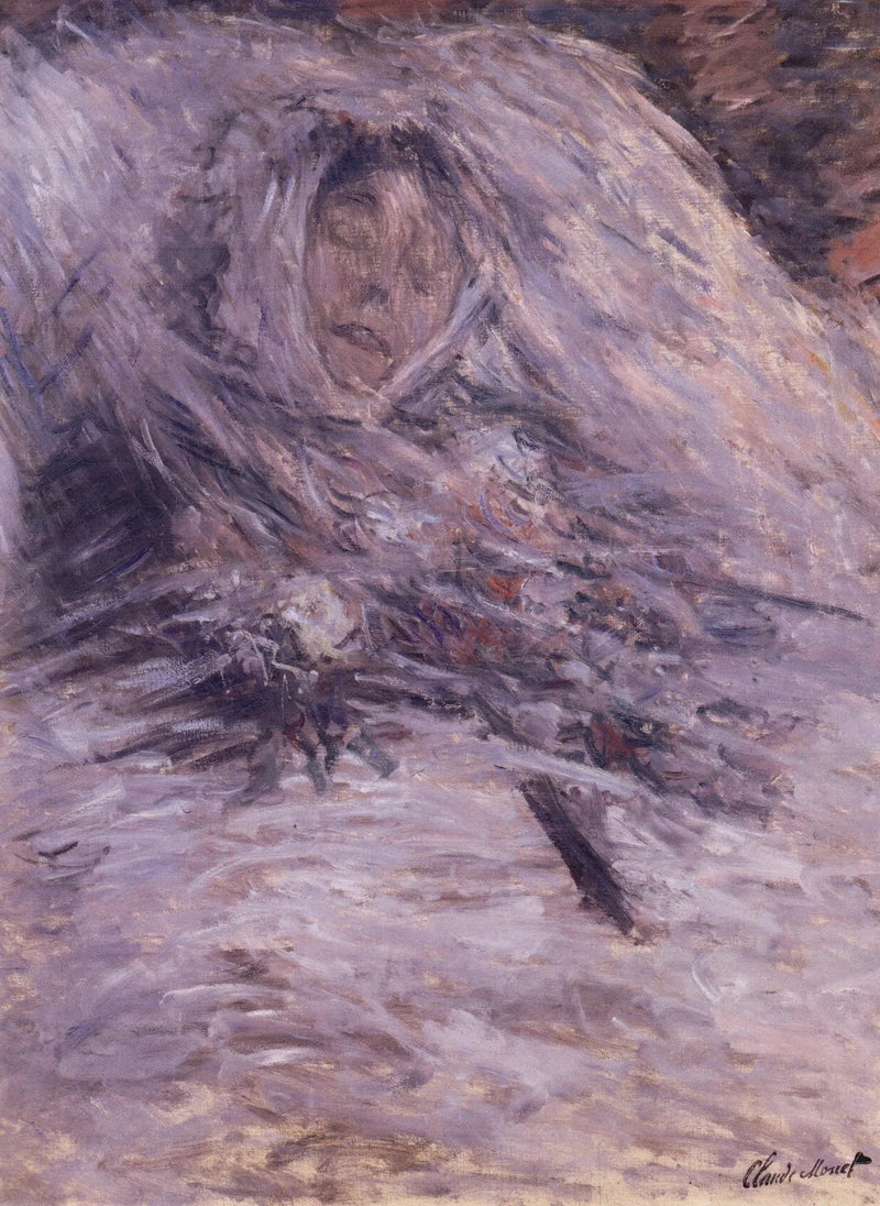 Camille kuolinvuoteellaan - Claude Monet