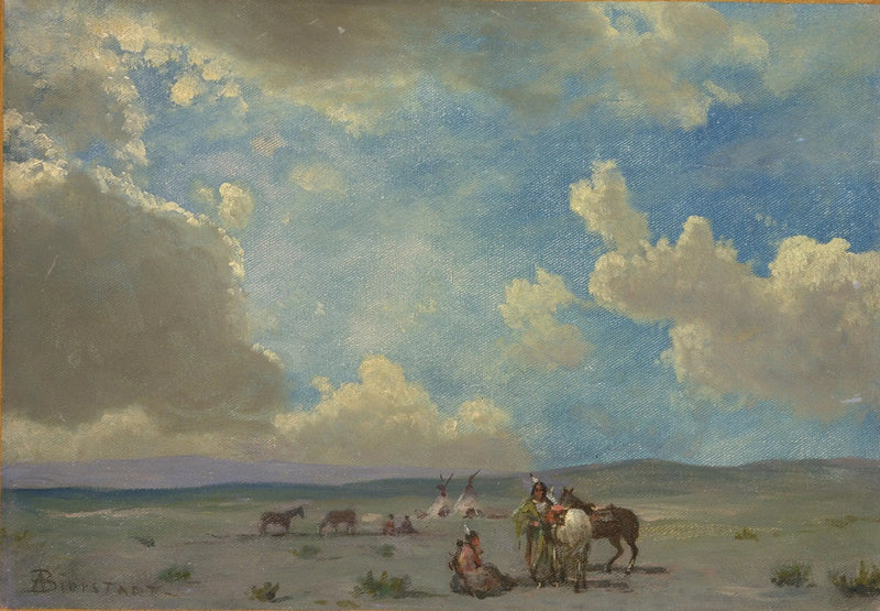 Intiaani-leiri - Albert Bierstadt