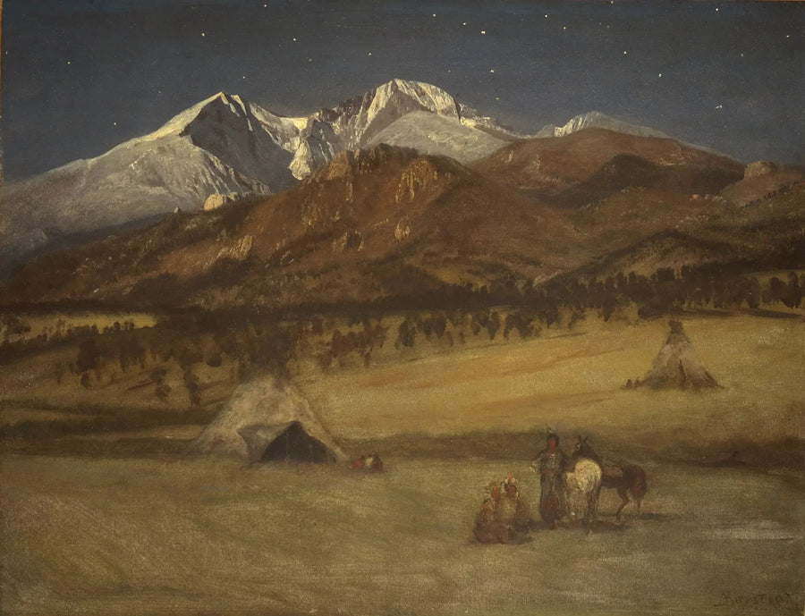 Intia-asuinen - Ilta - Albert Bierstadt