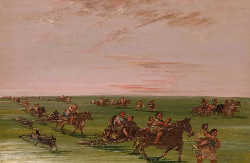Siouxin bandan liikkuva leiri - George Catlin